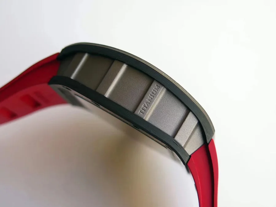 Richard Mille Replica RM 055 Red Rubber Strap Carbon Fiber Bezel