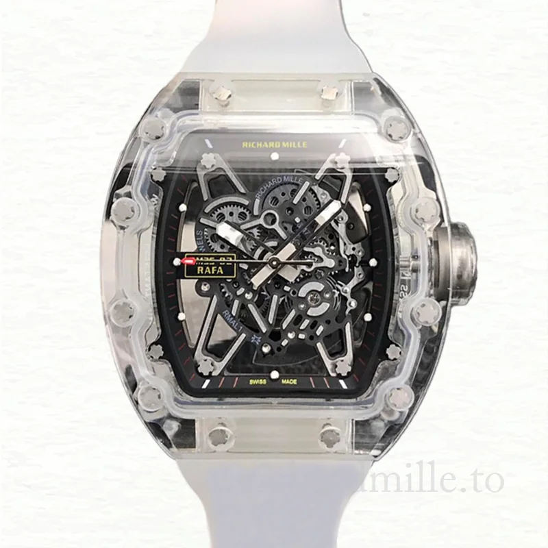 Richard Mille RM35-02 Men Mechanical Watch Rubber Band Glass