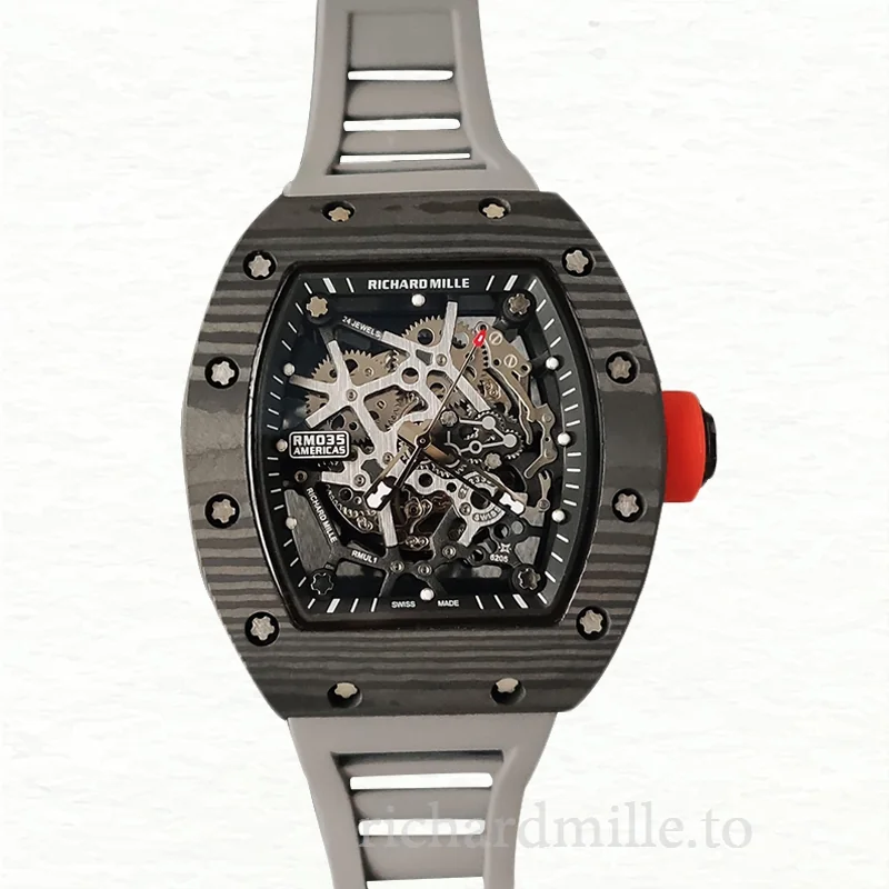 Richard Mille RM35 Mechanical Men Rubber Band Skeleton Dial