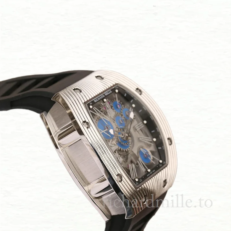 Richard Mille RM018 Mechanical Men Rubber Band Transparent Dial Watch