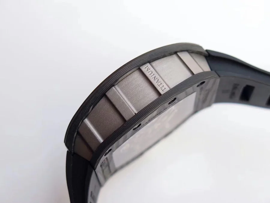 Richard Mille Replica RM 055 Black Rubber Strap White Inner Shadow