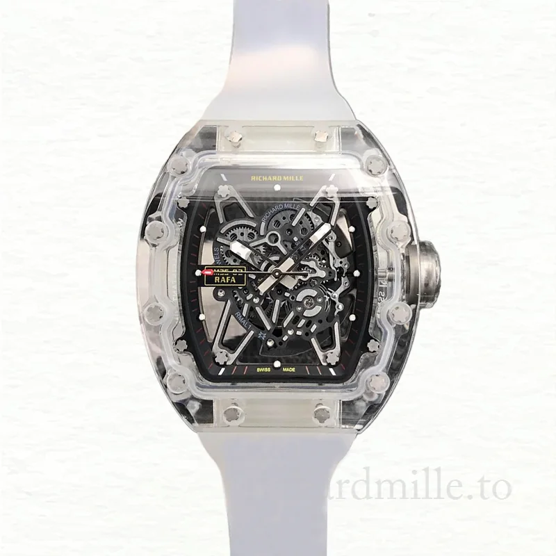 Richard Mille RM35-02 Men Mechanical Watch Rubber Band Glass