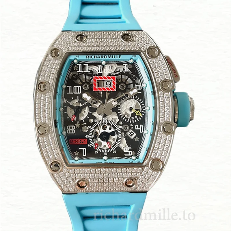 Richard Mille RM011 Mechanical Men Diamond Bezel Watch
