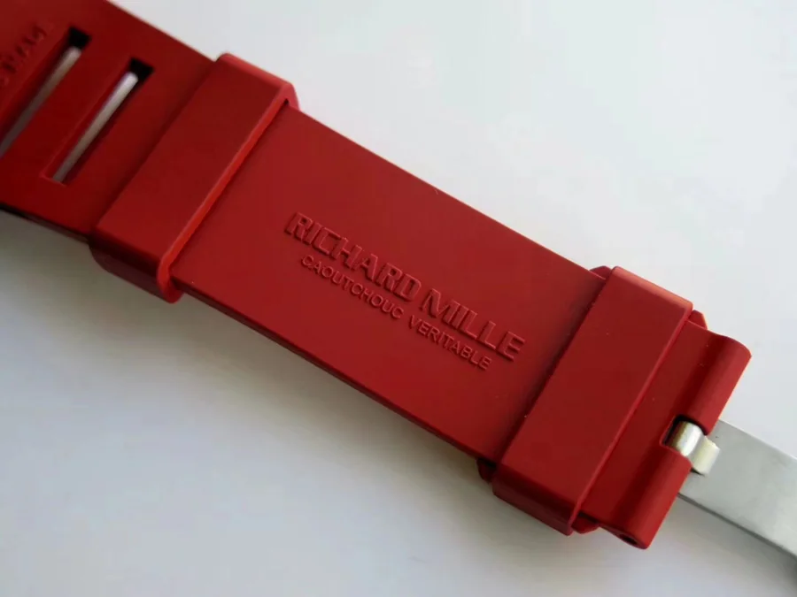 Richard Mille Replica RM 055 Red Rubber Strap Carbon Fiber Bezel