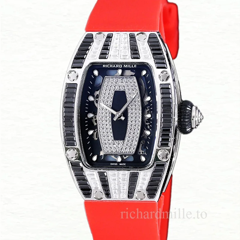 Richard Mille RM 07-01 Ladies Automatic Watch Black With Diamonds Dial