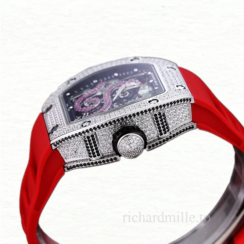 Richard Mille RM 026 Unisex Automatic Stainless Steel Rubber Band Watch