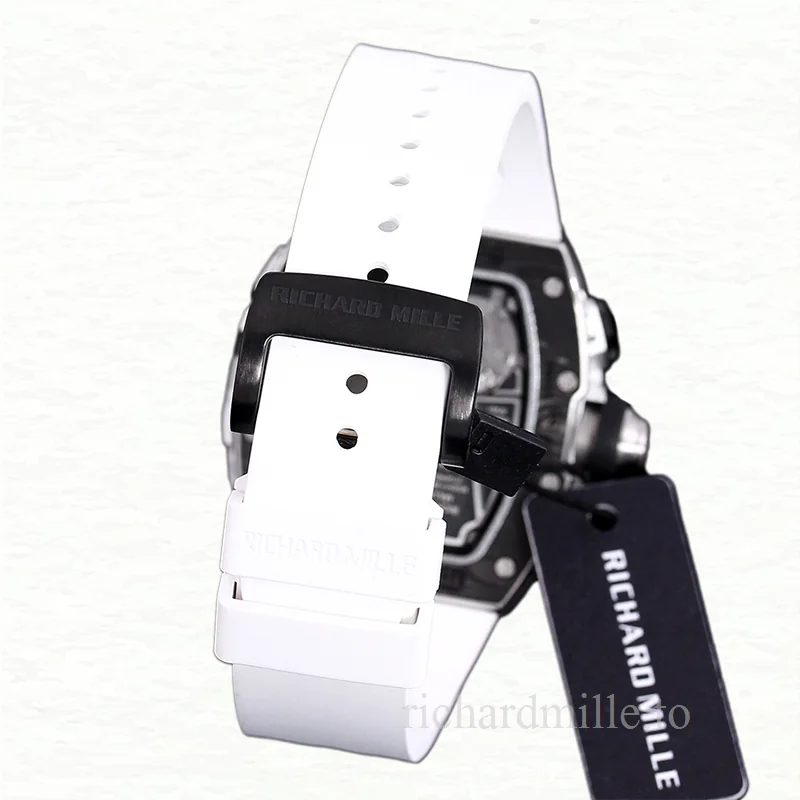 Richard Mille RM 62-01 Men Automatic Watch Carbon Fiber Transparent Dial