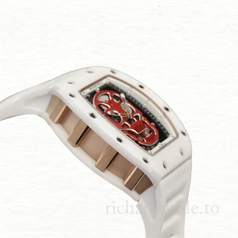 Richard Mille RM52-01 Men Mechanical Watch Red Skull Dial