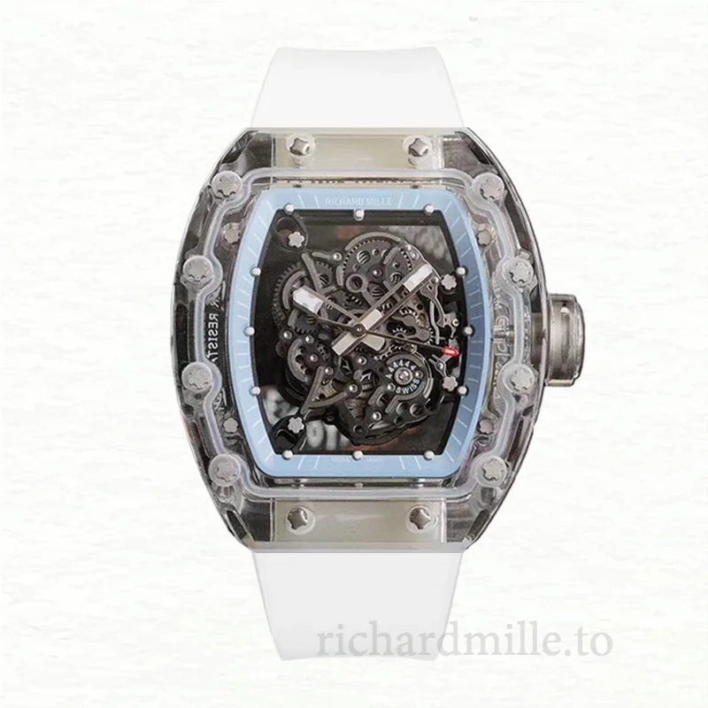 Richard Mille RM055 Men Automatic Transparent Dial Dot Watch