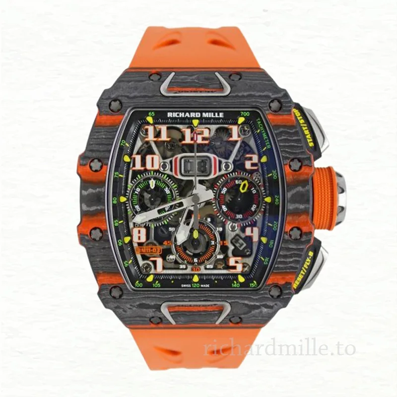 Richard Mille RM 11-03 Rubber Band Transparent Dial Men's Watch Automatic