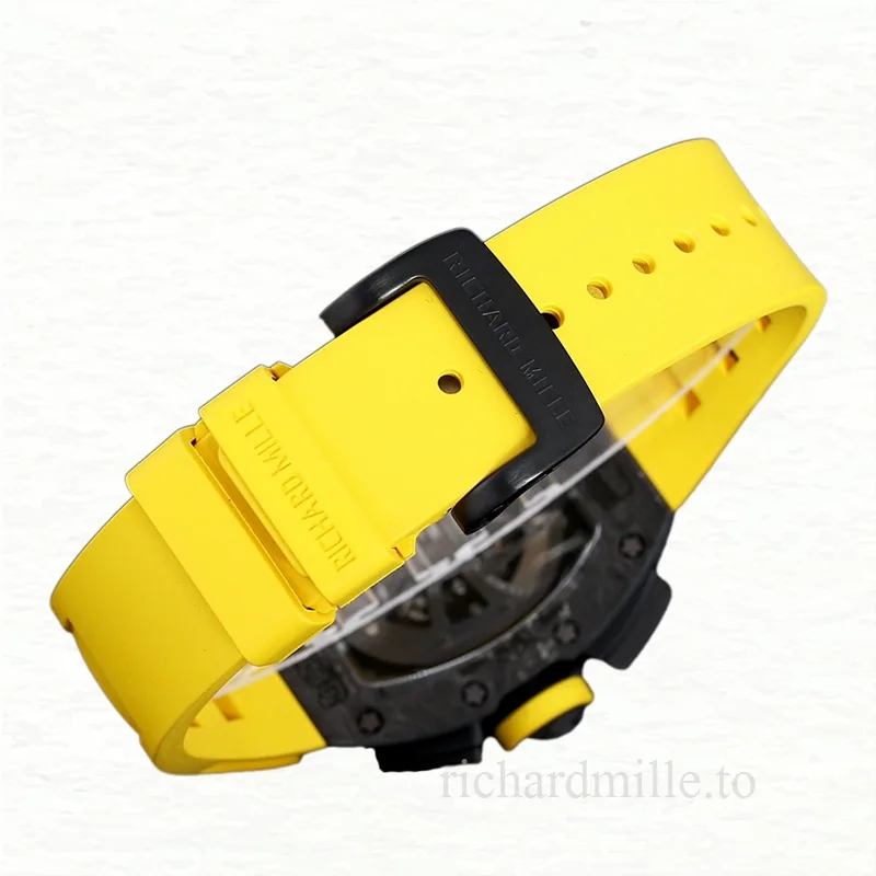 Richard Mille RM 011 Automatic Men Watch Rubber Band Carbon Fiber