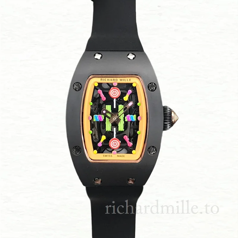Richard Mille RM37-01 Mechanical Ladies Watch Stainless Steel Rubber Band