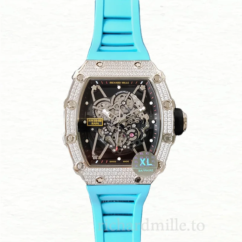 Richard Mille RM35-02 Men Mechanical Watch Rubber Band