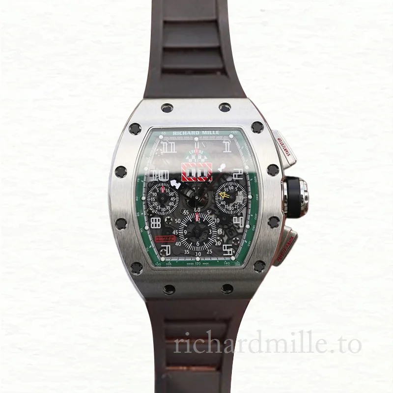 Richard Mille RM011 Men Automatic Transparent Dial Stainless Steel