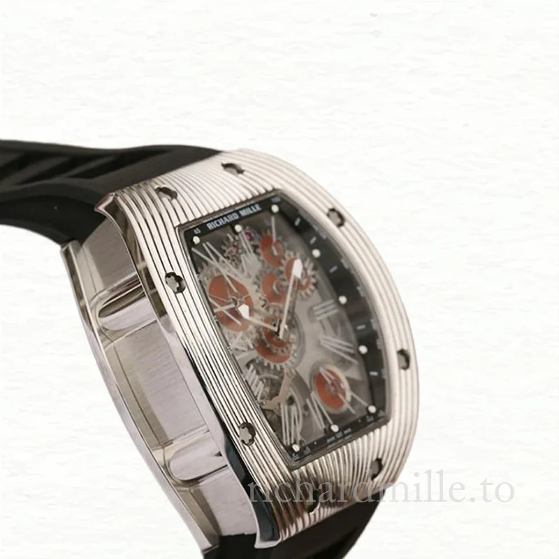 Richard Mille RM018 Mechanical Men Watch Stainless Steel Rubber Band