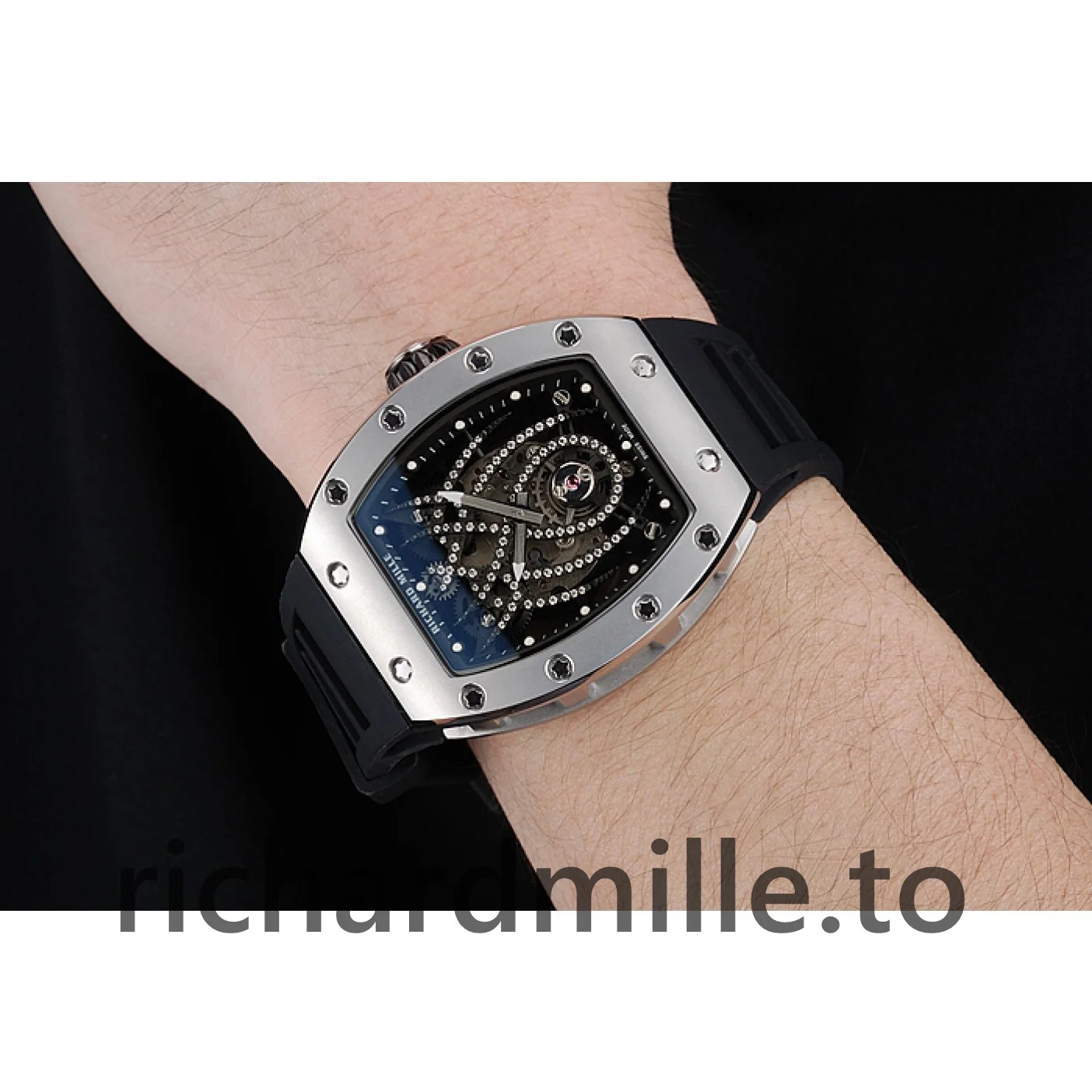 Richard Mille RM 19-01 1454256 Men Black Dial Rubber Watch
