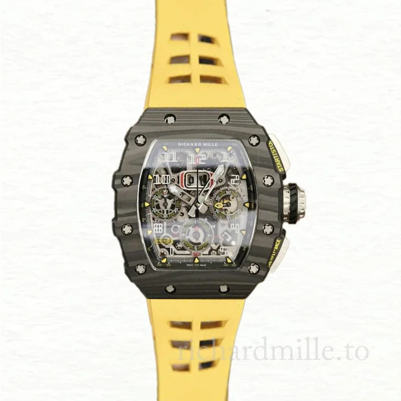 Richard Mille RM11-03 Men Automatic Titanium Rubber Band Watch