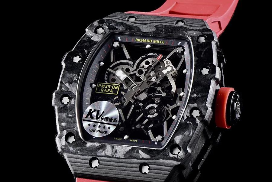 Richard Mille Replica RM 35-02 Red Strap Sapphire Mirror
