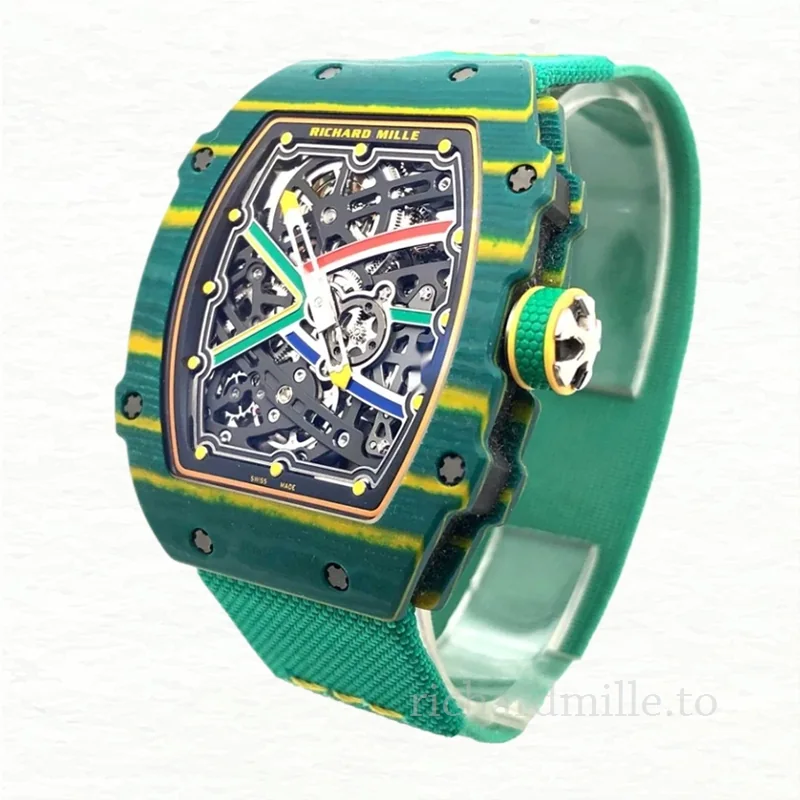 Richard Mille RM 67-02 Strap Men's Transparent Dial Watch