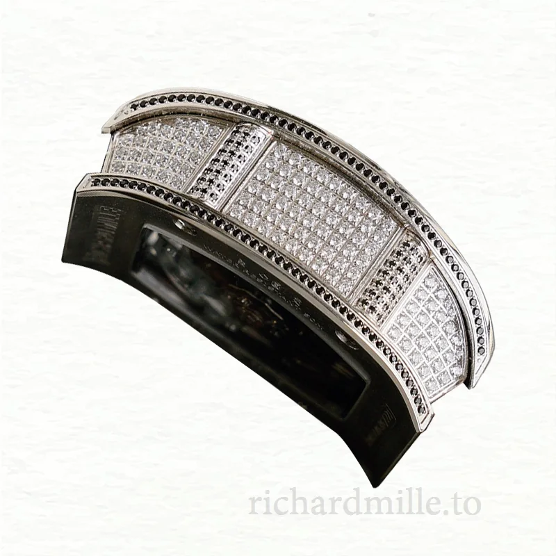 Richard Mille RM023 Men Automatic Roman Numeral Rubber Band Watch