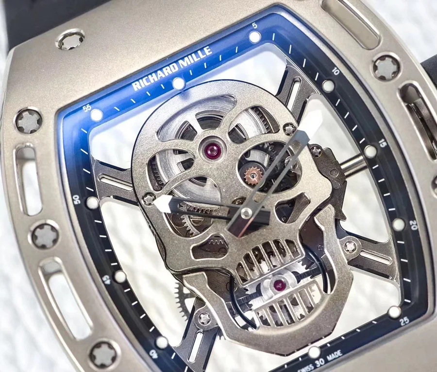 Richard Mille Replica RM 052 Black Rubber Strap Folding Buckle