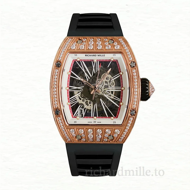 Richard Mille RM023 Men Automatic Rubber Band Roman Numeral