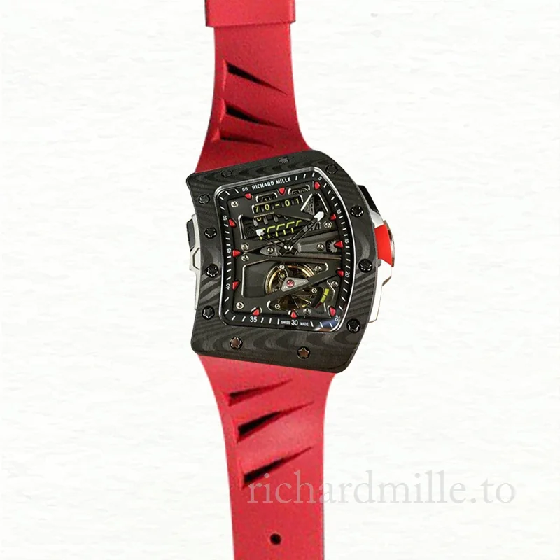 Richard Mille RM70-01 Mechanical Men Watch Rubber Band Carbon Fiber