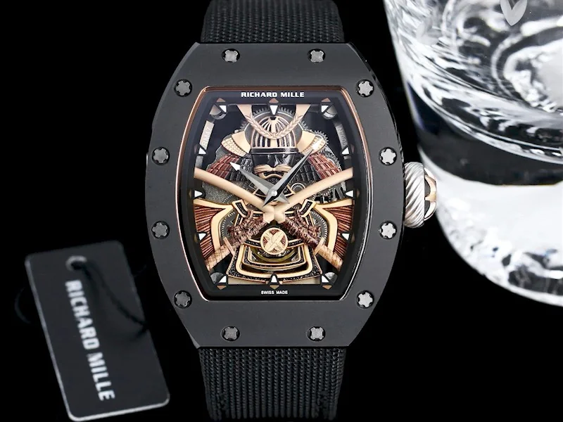 Luxury Richard Mille RM 47 Replica – Best Swiss Skeleton Tourbillon Watch With Ceramic Case & Samurai Design