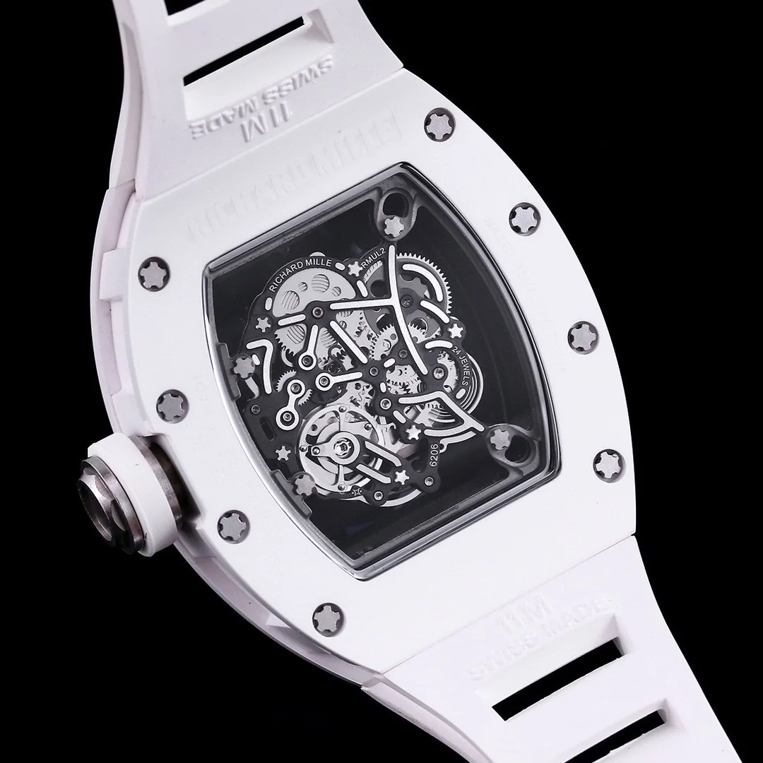 Best Richard Mille RM 055 Bubba Watson Replica - White Ceramic Skeleton, Elegant Design