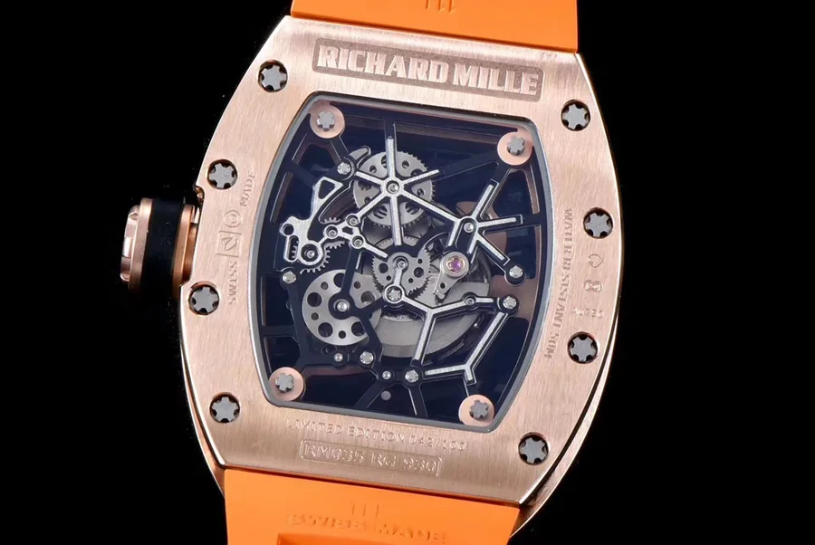 Richard Mille Replica RM 035 Orange Rubber Strap