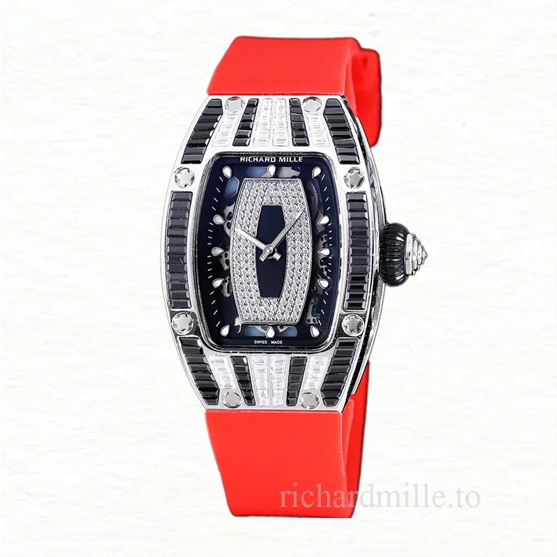 Richard Mille RM 07-01 Ladies Automatic Watch Black With Diamonds Dial