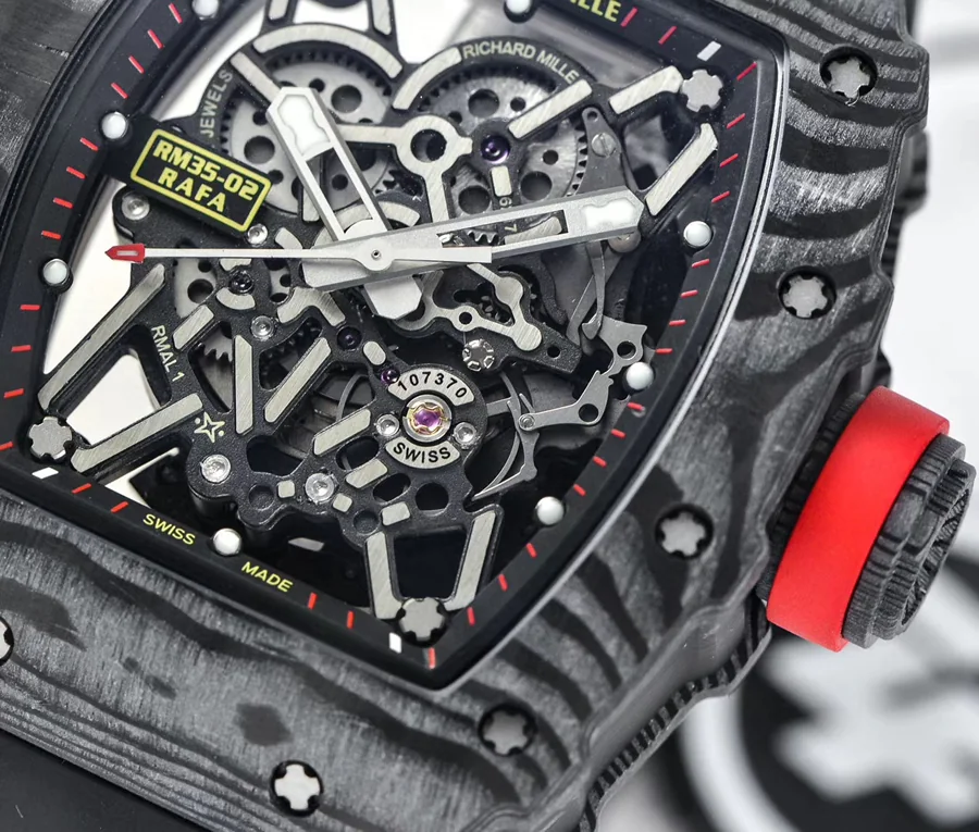 Richard Mille Replica RM 035-2 Black Rubber Strap Sapphire Crystal Glass