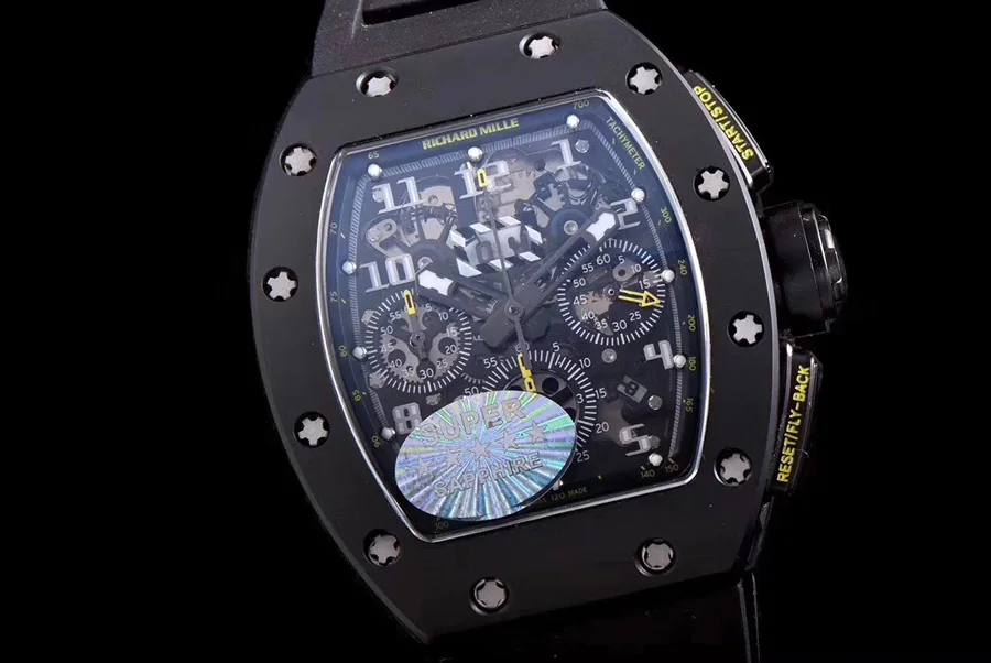 Richard Mille Replica RM 011 Black Strap