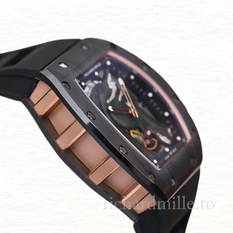 Richard Mille RM52-02 Mechanical Men Horse Head Skeleton Dial Rubber Band