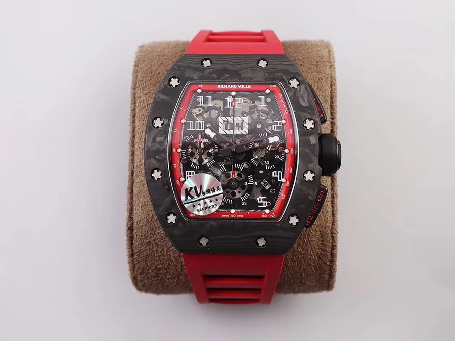 Richard Mille Replica RM 011 Red Strap V2 new upgrade
