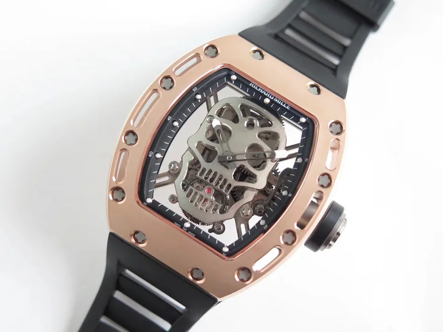 Richard Mille Replica RM 052 Black Strap Dense Bottom Sapphire Mirror