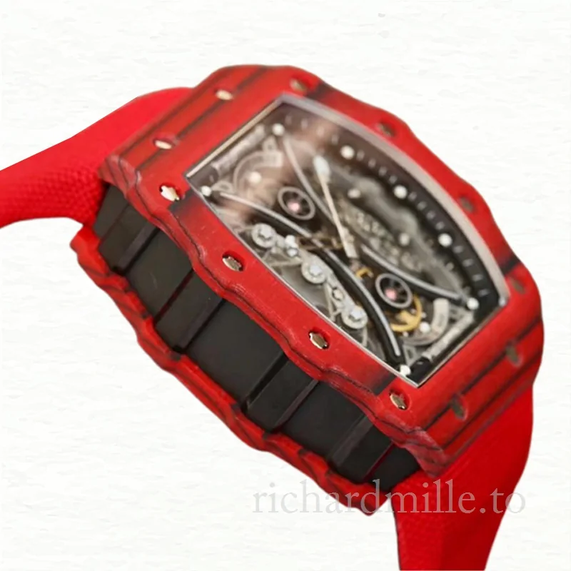 Richard Mille RM53-01 Men Mechanical Watch Transparent Dial