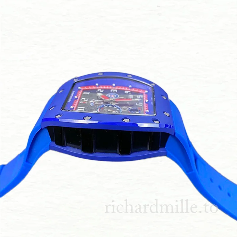 Richard Mille RM030 Men Mechanical Watch Ceramics Bezel Rubber Band