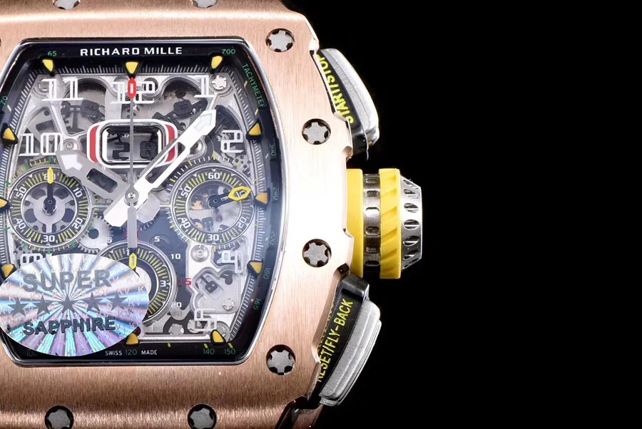 Richard Mille Replica RM 11-03 Grey Rubber Strap