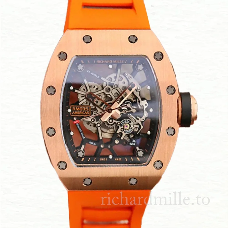 Richard Mille RM035 Mechanical Men Transparent Dial Watch