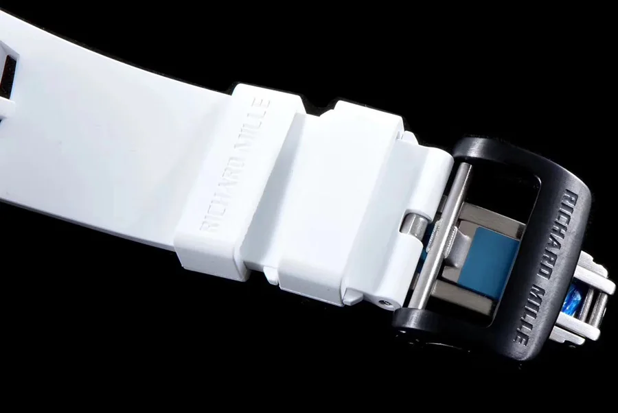 Richard Mille Replica RM 011 White Strap Carbon Fiber Bezel