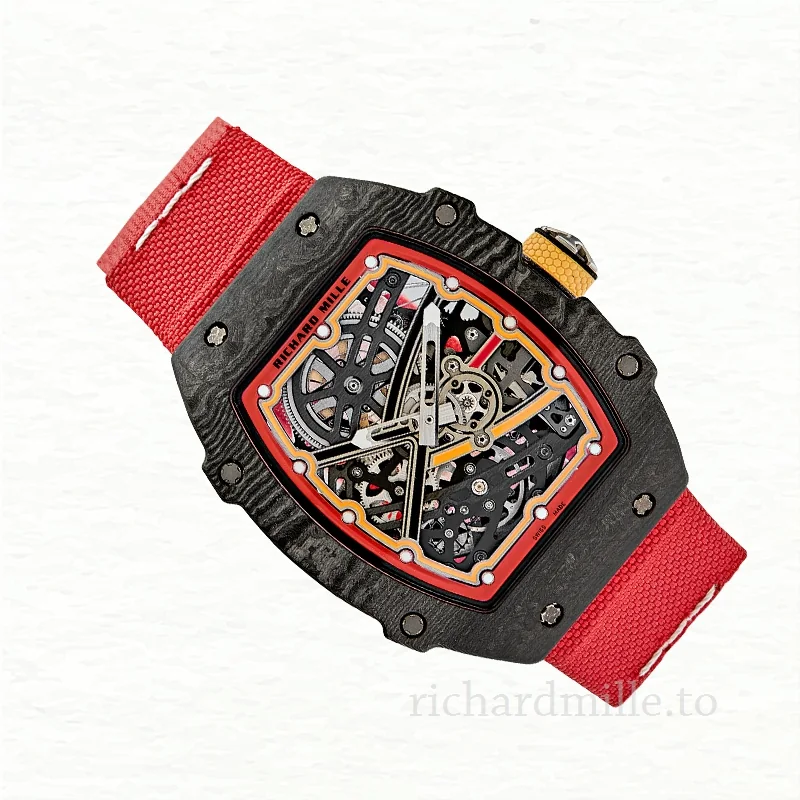 Richard Mille RM 67-02 Strap Transparent Dial Men's Red Watch