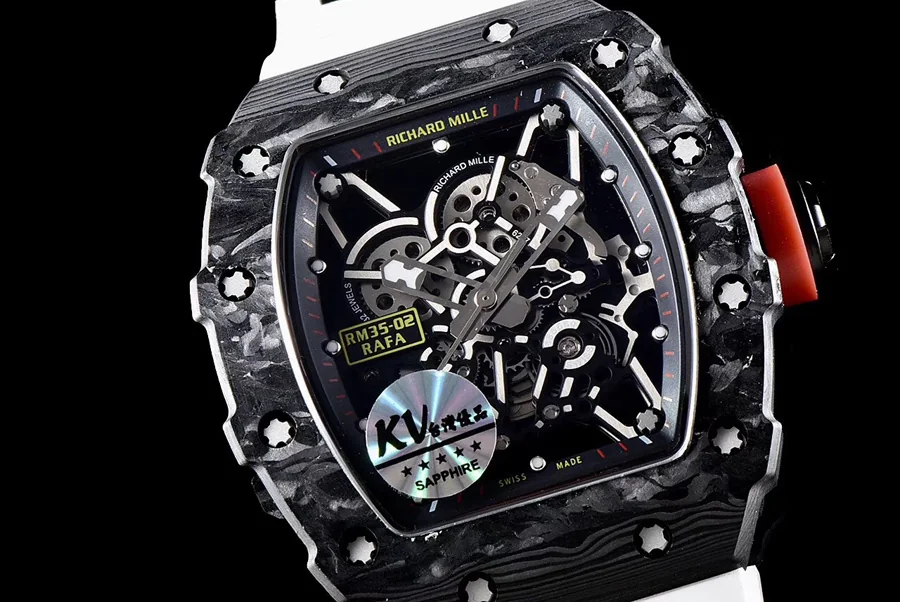 Richard Mille Replica RM 35-02 V3 Upgraded White Strap