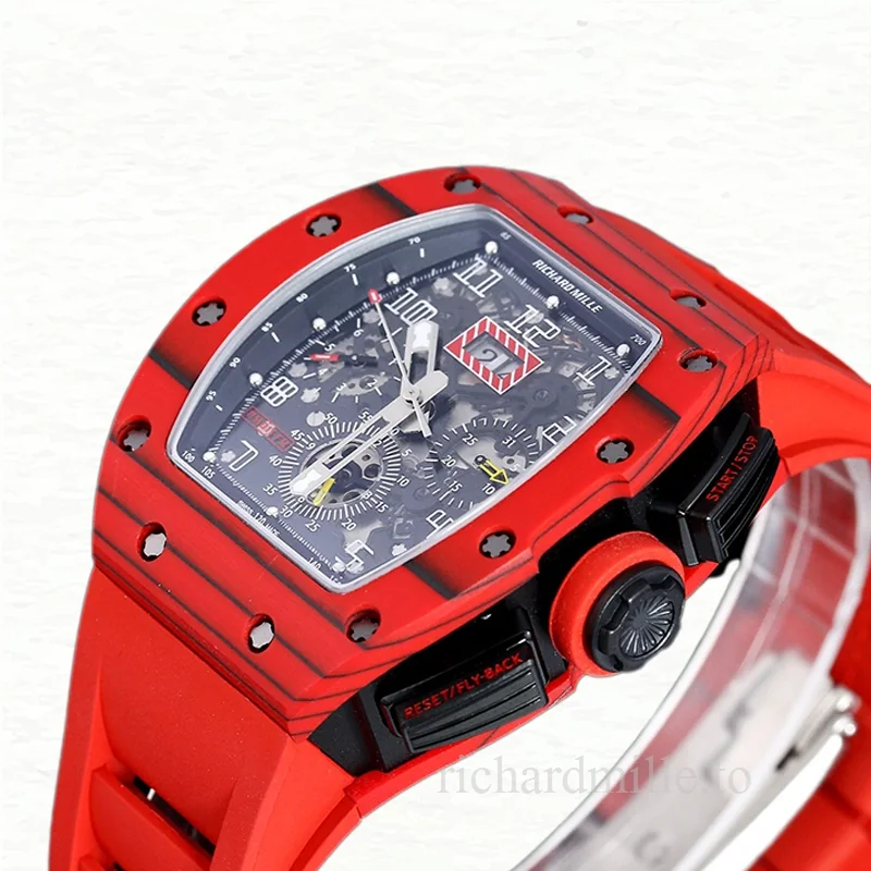Richard Mille RM 011 Automatic Men Watch Transparent Dial