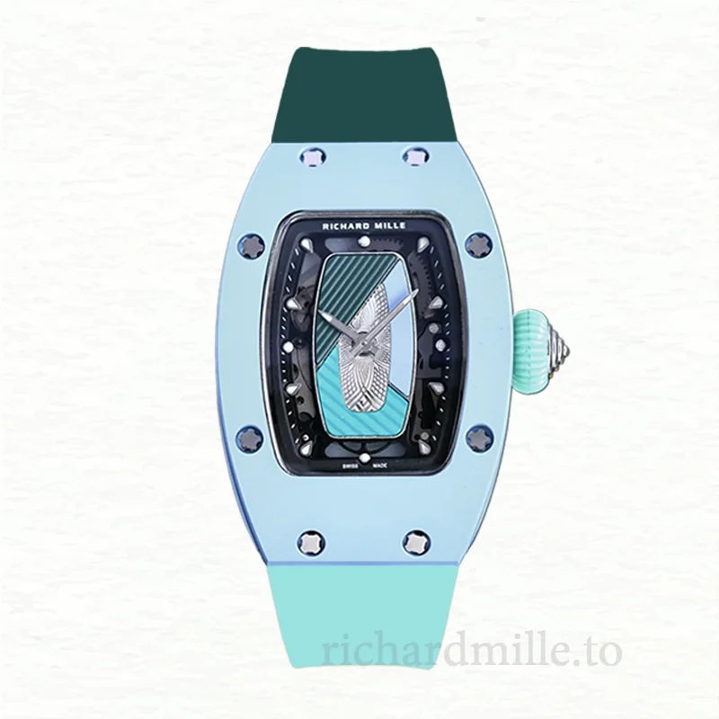 Richard Mille RM07-01 Ladies Automatic Watch Transparent Dial Rubber Band