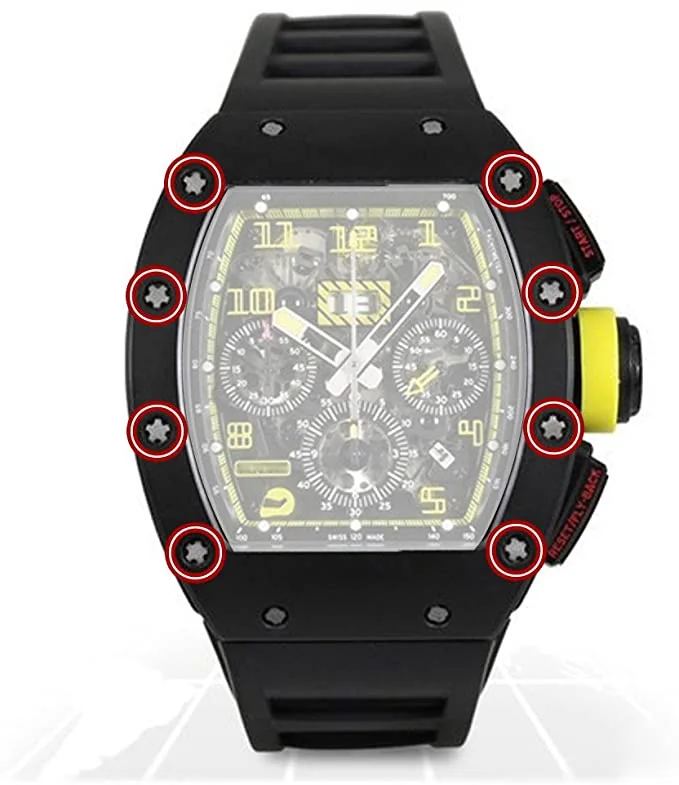 Color 5 prongs Watch Screw for Richard Mille Watch Bezel/case Back