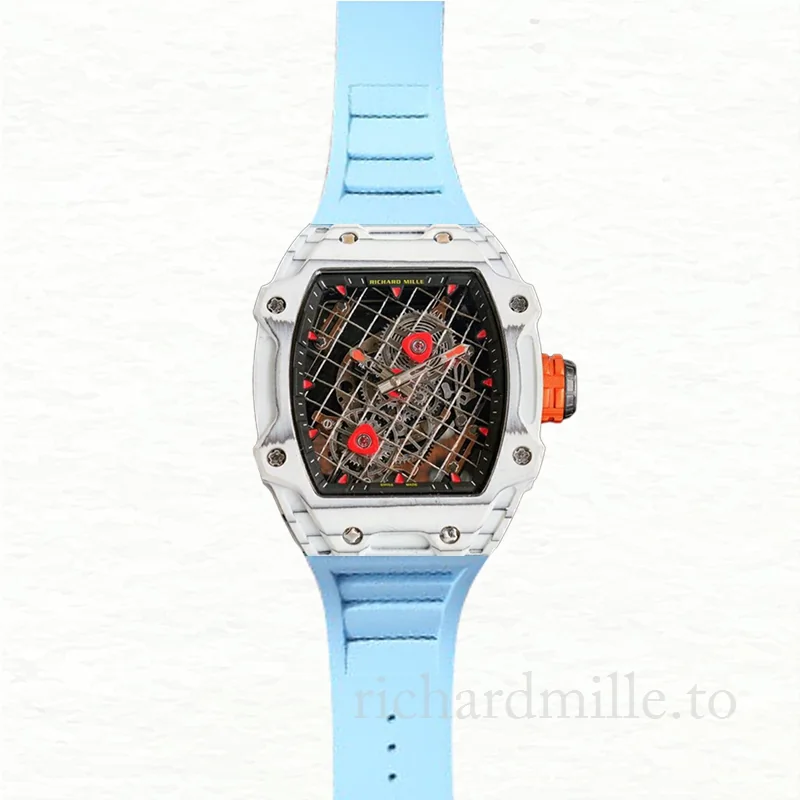 Richard Mille RM27-04 Men Mechanical Stainless Steel Rubber Band Transparent Dial