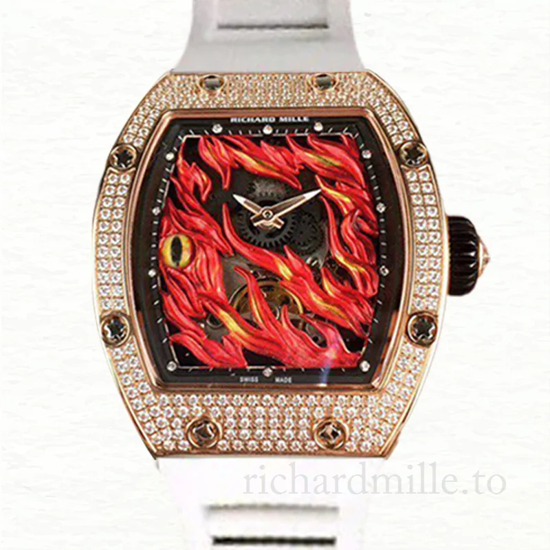Richard Mille RM26-02 Men Hand Wind Rubber Band Watch