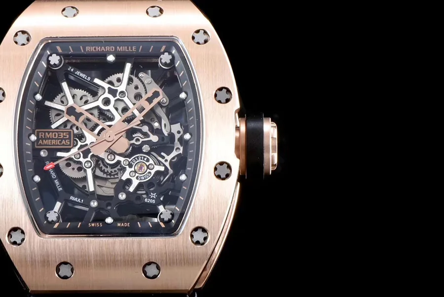 Richard Mille Replica RM 035 Black Strap Folding Clasp