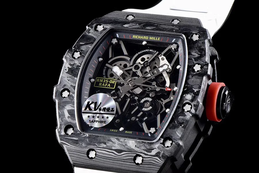 Richard Mille Replica RM 35-02 V3 Upgraded White Strap